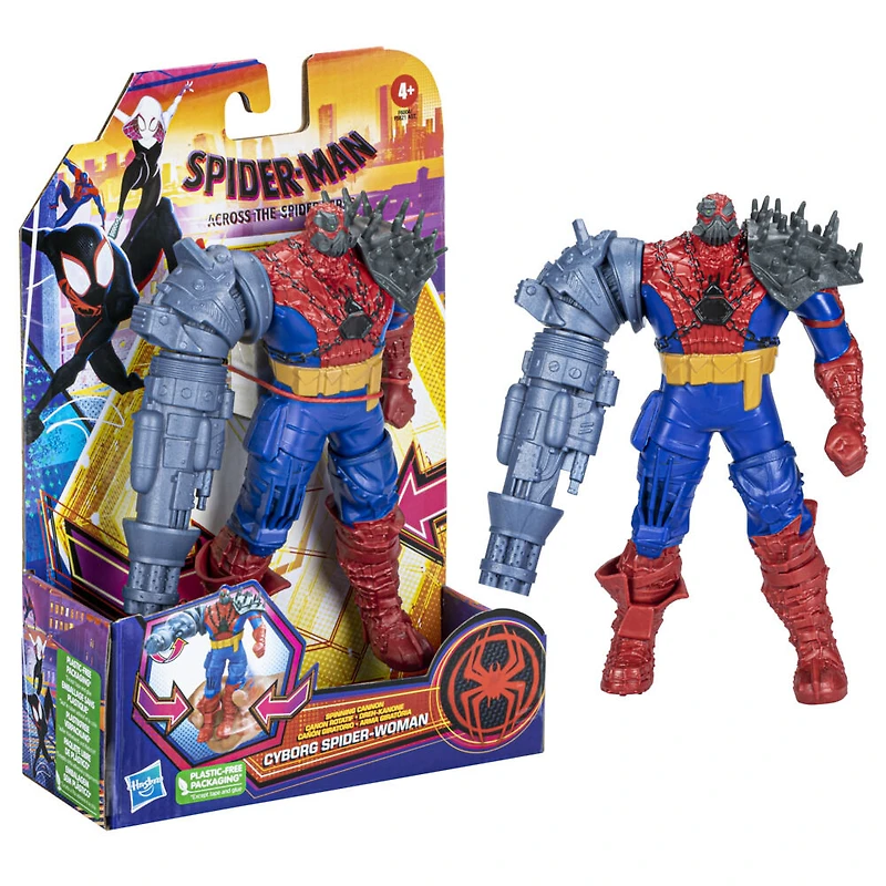 Marvel Spider-Man: Across the Spider-Verse, figurine deluxe Cyborg Spider-Woman de 15 cm