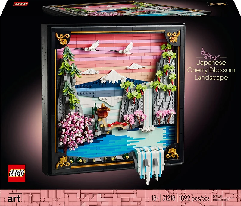 LEGO Art Japanese Cherry Blossom Landscape Building Set for Adults, Ages 18+ - 31218