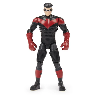 BATMAN, Figurine articulée NIGHTWING de 10 cm avec 3 accessoires mystère, Mission 4