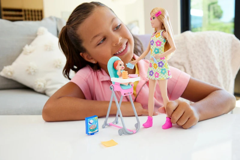 Barbie Skipper Babysitters Inc & Playset, Includes Doll, Baby, and Mealtime Accessories