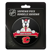 Rondelle avec logo de la mascotte Harvey LNH Flames de Calgary