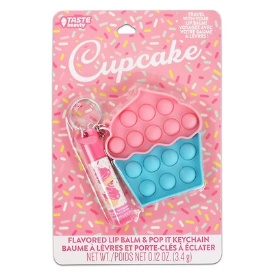 Lip Balm Pop It Keychain - Cupcake