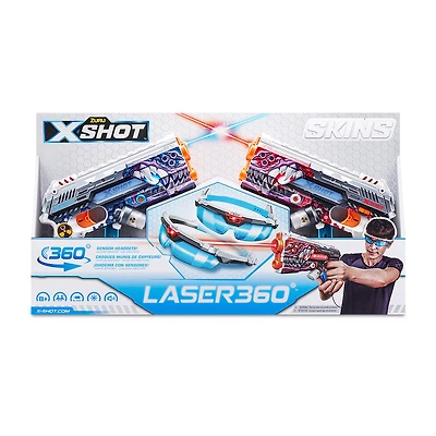 Laser 360° X-Shot Skins (2 pistolets laser et 2 casques infrarouges) par ZURU