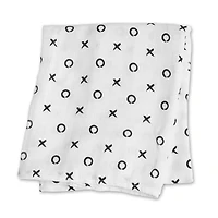 Lulujo Baby Hello World Newborn Bamboo Hat and Swaddle Blanket Set XO
