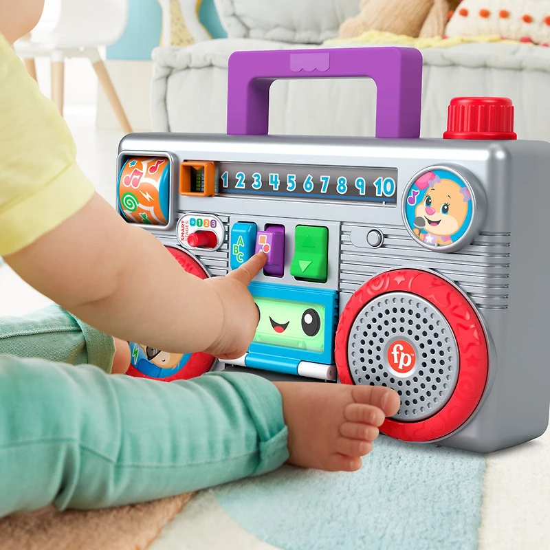 Fisher-Price Laugh & Learn Busy Boombox Toy - Bilingual Edition