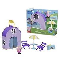 Peppa Pig Peppa's Club Peppa's Ice Cream Shop Preschool Playset Toy, Includes 1 Figure, 4 Accessories, Carry Handle