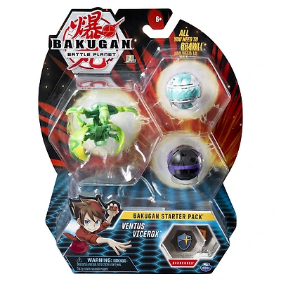 Bakugan, Starter Pack 3 personnages, Ventus Vicerox, Créatures transformables à collectionner