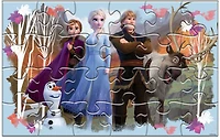 Frozen 2 Jigsaw Puzzles for Kids, Set of 7 Wood Puzzles with Storage Box, for Families and Kids Ages 4 and up