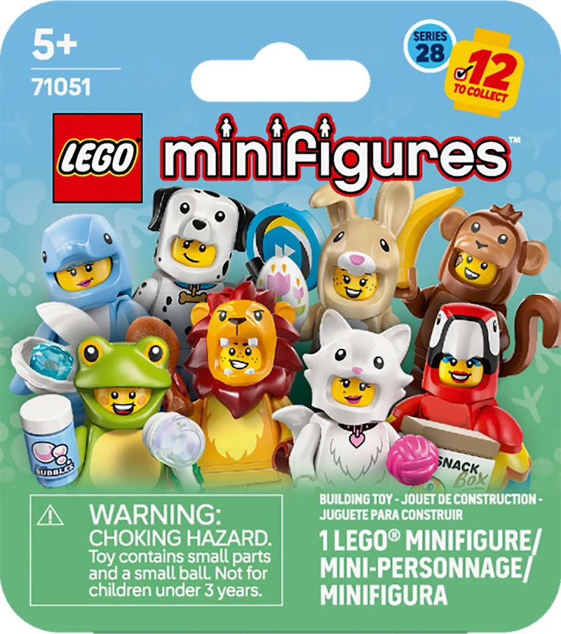LEGO Minifigures Animaux Série 28, Boîtes Mystères, Jouet de Petit Animal à Collectionner pour les 5 Ans et Plus 71051