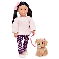 Our Generation - Poupée avec chien de compagnie, Jin et Charme