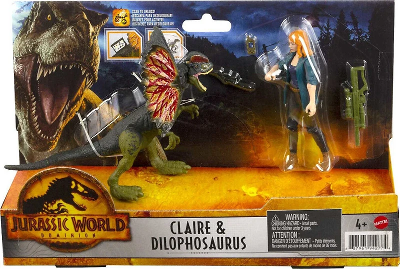 Jurassic World - Coffret Humain et Dino - Claire et Dilophosaure