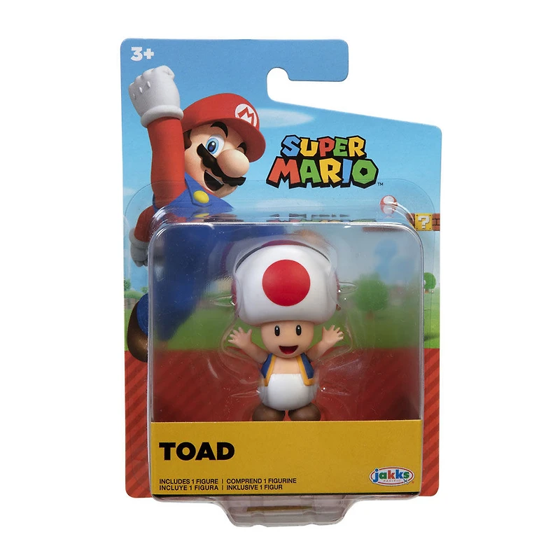 Assor. de figures Nintendo Mario 2,5 pouces -  Crapaud rouge