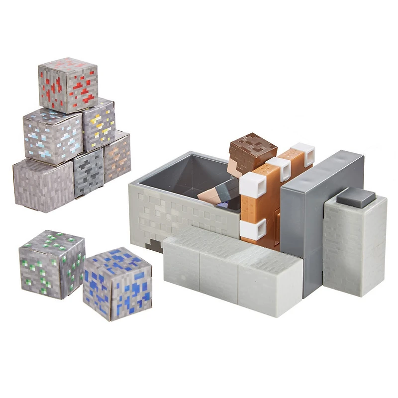 Minecraft-Coffret Wagonnet -Coffret avec figurine Steve et accessoires