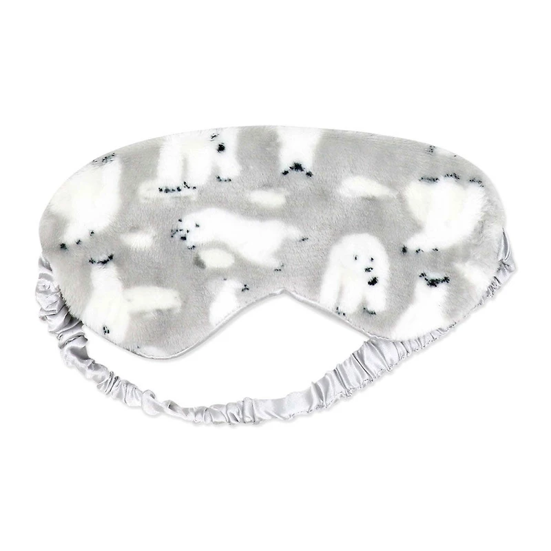 Jesse & Lulu Lounge Blanket with Sleep Mask: Grey Polar Bear