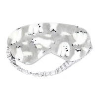 Jesse & Lulu Lounge Blanket with Sleep Mask: Grey Polar Bear