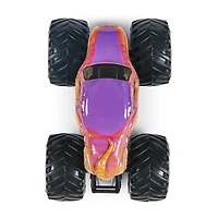 Monster Jam, Monster truck Velociraptor officiel, véhicule en métal moulé, échelle 1:64