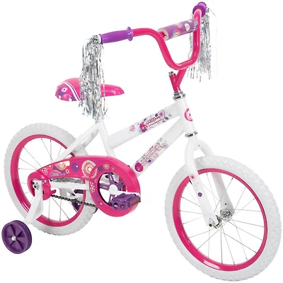 Vélo, 16po Avigo Glitter, blanc et rose