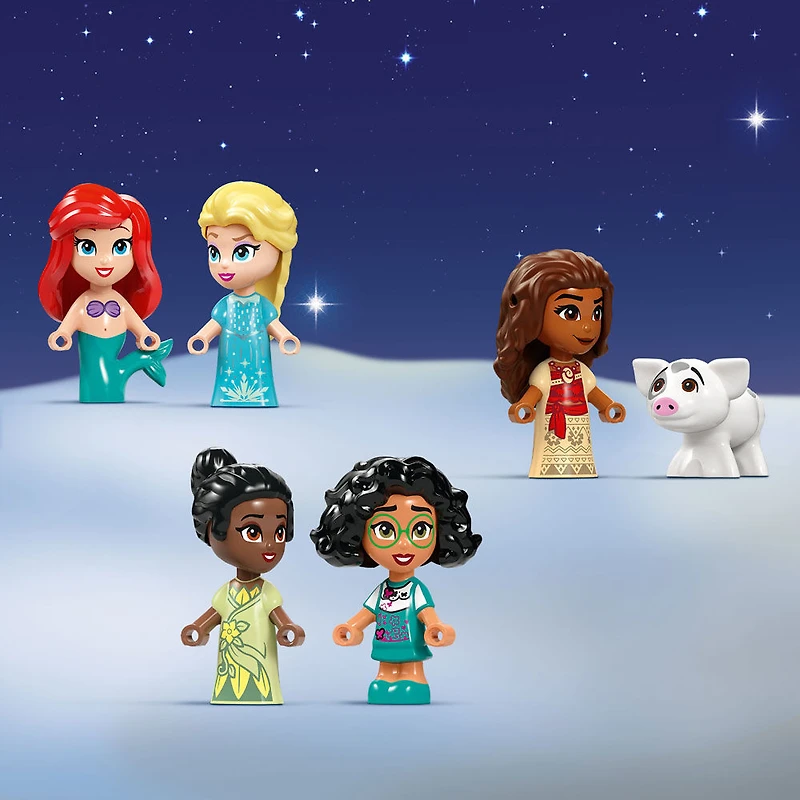 LEGO Disney Advent Calendar 2024, Christmas Toys for Kids, Building Kit with 8 Mini Dolls, 43253