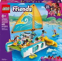 LEGO Friends Travel Boat Adventure Pretend Play Building Toy - Toy Boat Playset for Kids, 8+ 42664