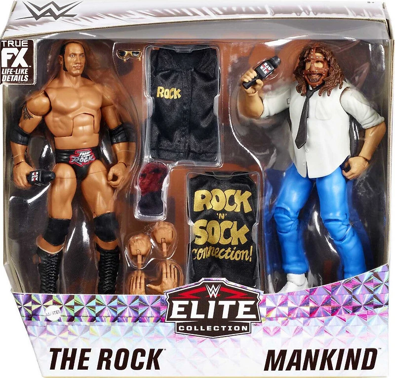 WWE - Collection Elite - Coffret de 2 - Rock 'N' Sock Connection!