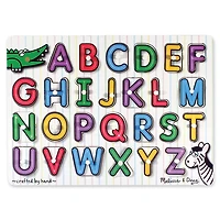 Melissa & Doug See-Inside Alphabet Wooden Peg Puzzle - 26 pieces - English Edition