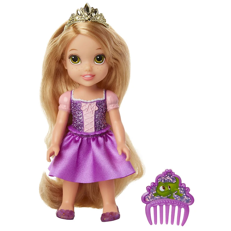 Poupée Princesse Disney avec corset dur scintillant + peigne