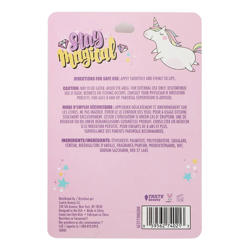 Baume à Lèvres avec Jeu Tactile Porte-Clés - Licorne