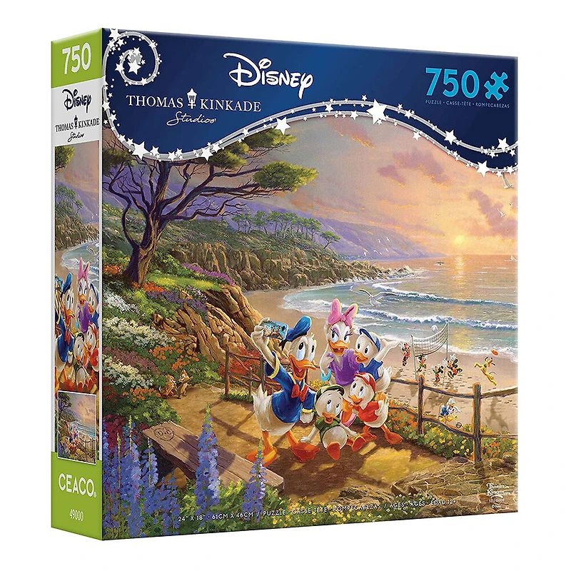 Ceaco Thomas Kinkade - Donald and Daisy A Duck Day Afternoon 750 Piece Puzzle - English Edition