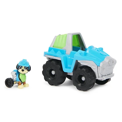 Paw Patrol, Véhicule Dinosaur Rescue Vehicle de Rex avec figurine articulée à collectionner