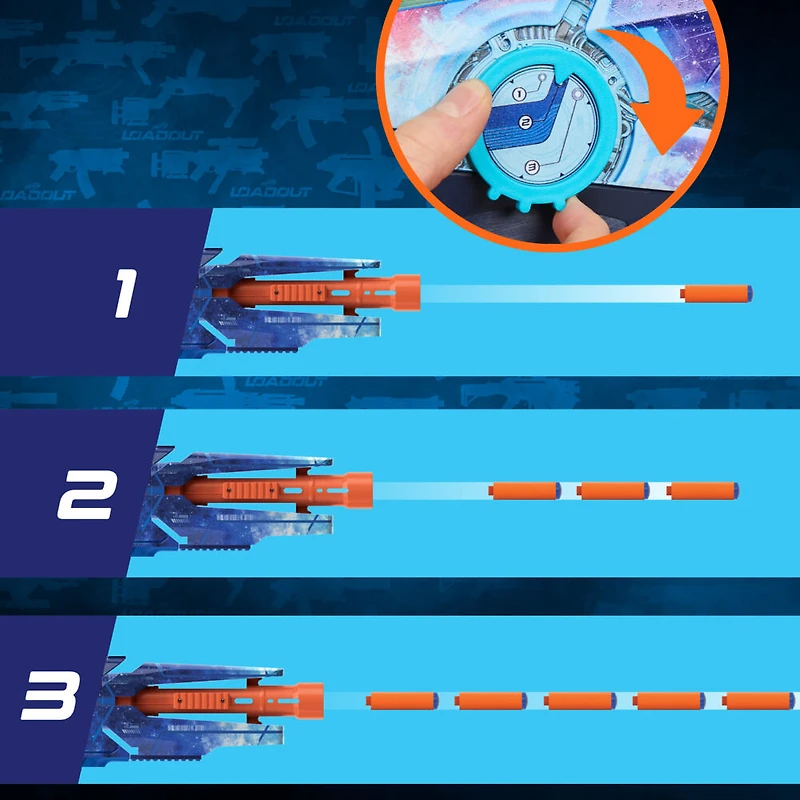 Nerf Loadout Galactic Commander, blaster et 48 fléchettes N1