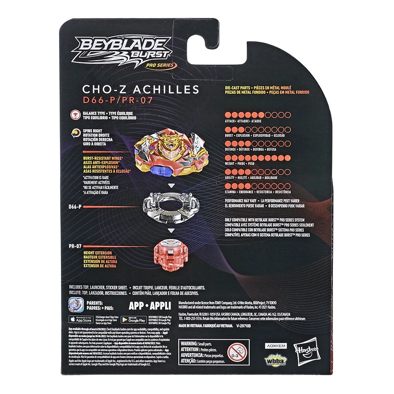 Beyblade Burst Pro Series Cho-Z Achilles Spinning Top Starter Pack