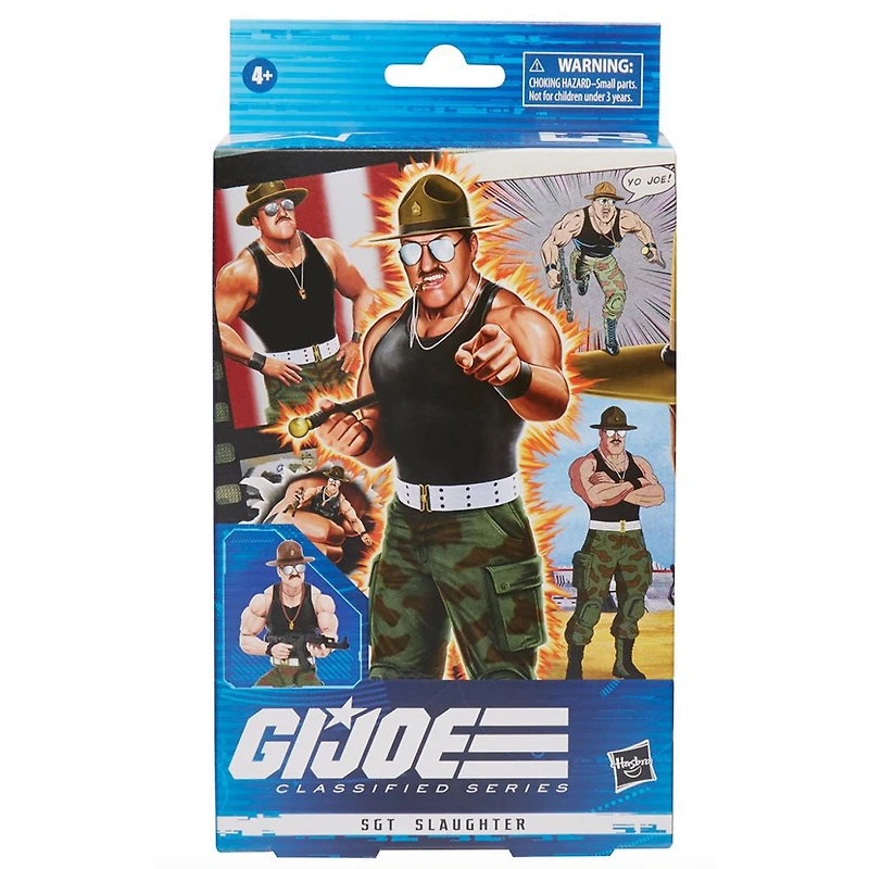 G.I. Joe Classified Series figurine Sgt Slaughter 53 de collection avec de nombreux accessoires et emballage spécial