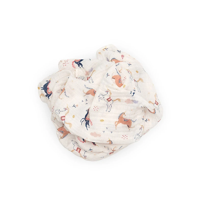 Red Rover - Cotton Muslin Swaddle Single - Little Unicorns