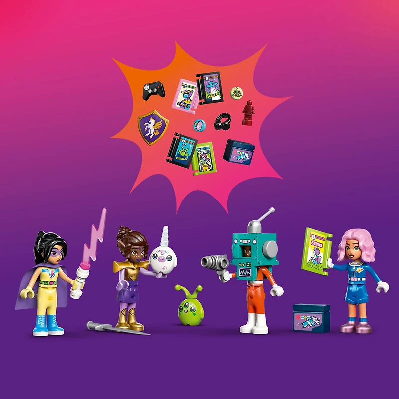LEGO Friends La Boutique de Bandes Dessinées et de Jeux Vidéo, Ensemble de Construction, Cadeau pour Enfants, Ensemble de Jeu Créatif 42674