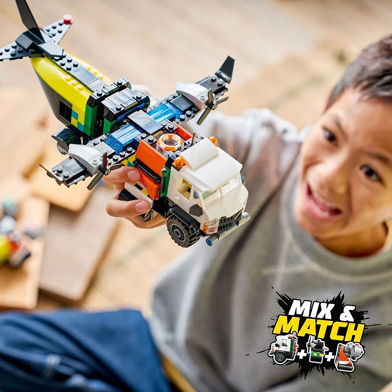 LEGO City Airplane, Service Truck & Hovercraft Remix Building Toy for Kids, Ages 7+ - 60505