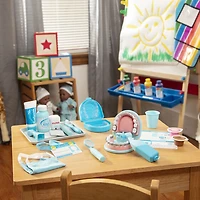 Melissa et Doug Kit de jeu de dentiste super-sourire avec dentier et accessoires dentaires