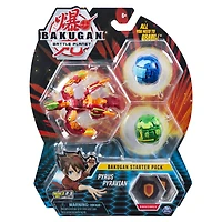 Bakugan, Starter Pack 3 personnages, Pyrus Pyravian, Créatures transformables à collectionner