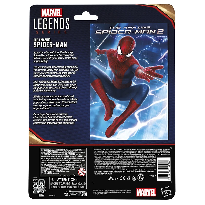 Hasbro Marvel Legends Series, figurine The Amazing Spider-Man de 15 cm, The Amazing Spider-Man 2, figurines Marvel Legends