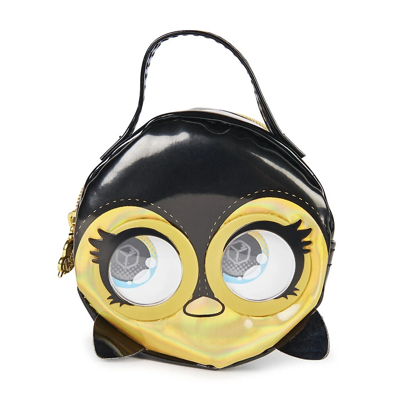 Micro Purse Pets, Pingouin Chill Chic, Petit sac à main élégant qui lève les yeux au ciel