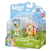 Bluey Figure 2Pack Action Hero Bluey et Bingo