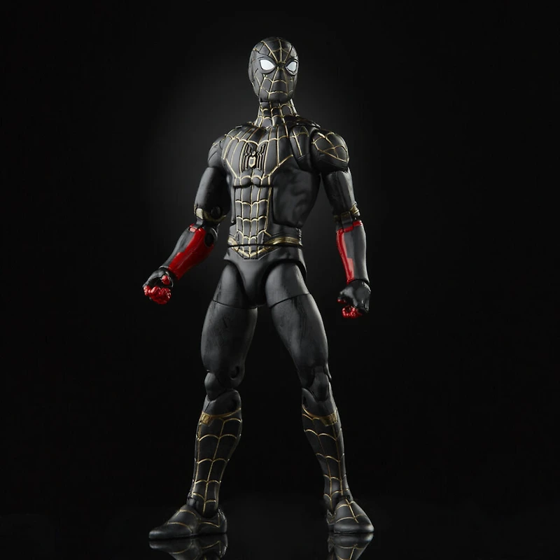 Marvel Legends Series Spider-Man costume noir et or, figurine de collection - Notre exclusivité