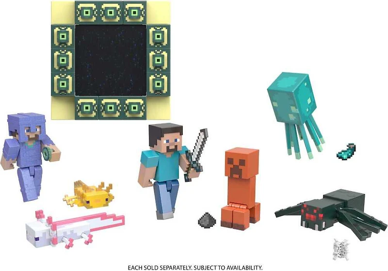 Minecraft - Figurines articulées - 8,26 cm (3,25 po