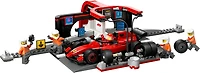 LEGO City F1 Pit Stop & Pit Crew with Ferrari Car Toy - Model Race Car Toy Building Playset - 60443