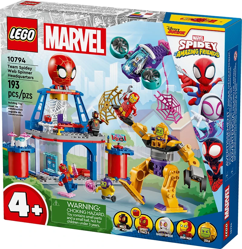 LEGO 4+ Team Spidey Web Spinner Headquarters Super Hero Toy Set 10794