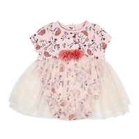 Baby Mode 2 Piece Tutu Romper Set: Pink Floral
