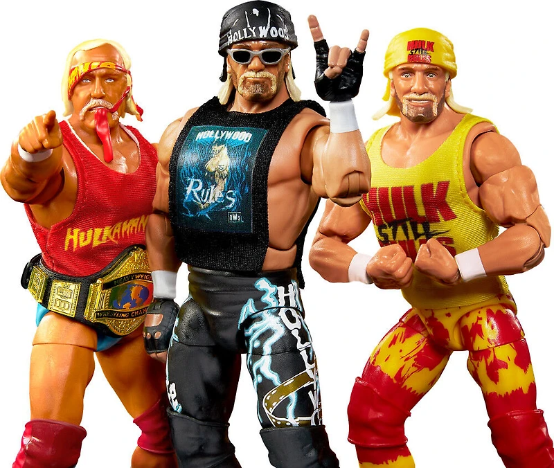WWE - Elite - Hulkamania - Coffret de 3 figurines - Hulk Hogan 40e ann.