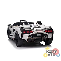 KIDSVIP Voiture porteur 2 places Lamborghini Sian 4X4 24 V sous licence pour enfants avec RC