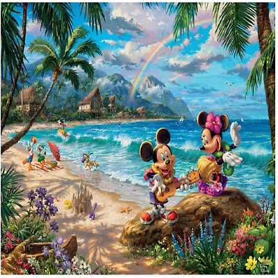 Ceaco Thomas Kinkade Disney Mickey and Minnie in Hawaii puzzle 750 pèces