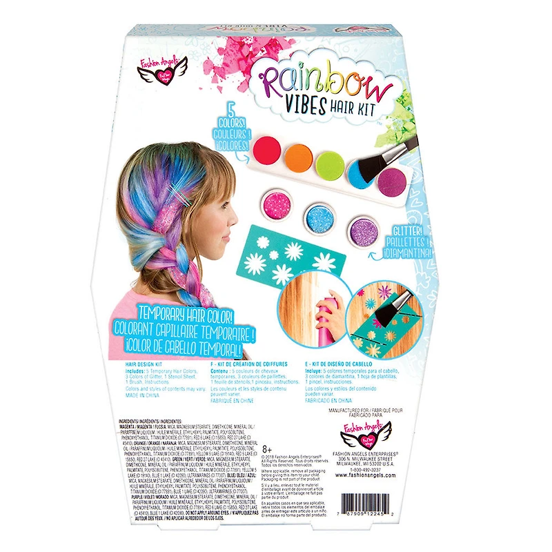 Fashion Angels Rainbow Vibes Set de conception de cheveux