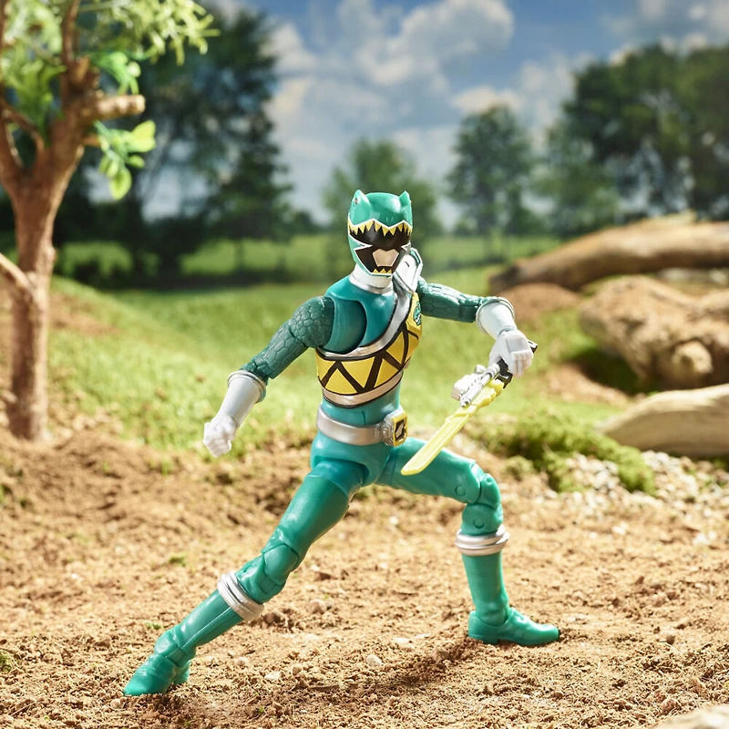 Power Rangers Lightning Collection, Dino Charge Ranger vert, figurine articulée premium de 15 cm de collection
